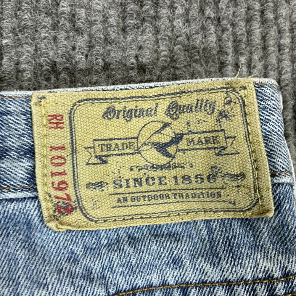 RedHead 9048-MS Relaxed Fit Jeans Mens 44x30 Light Blue Wash Straight Denim
